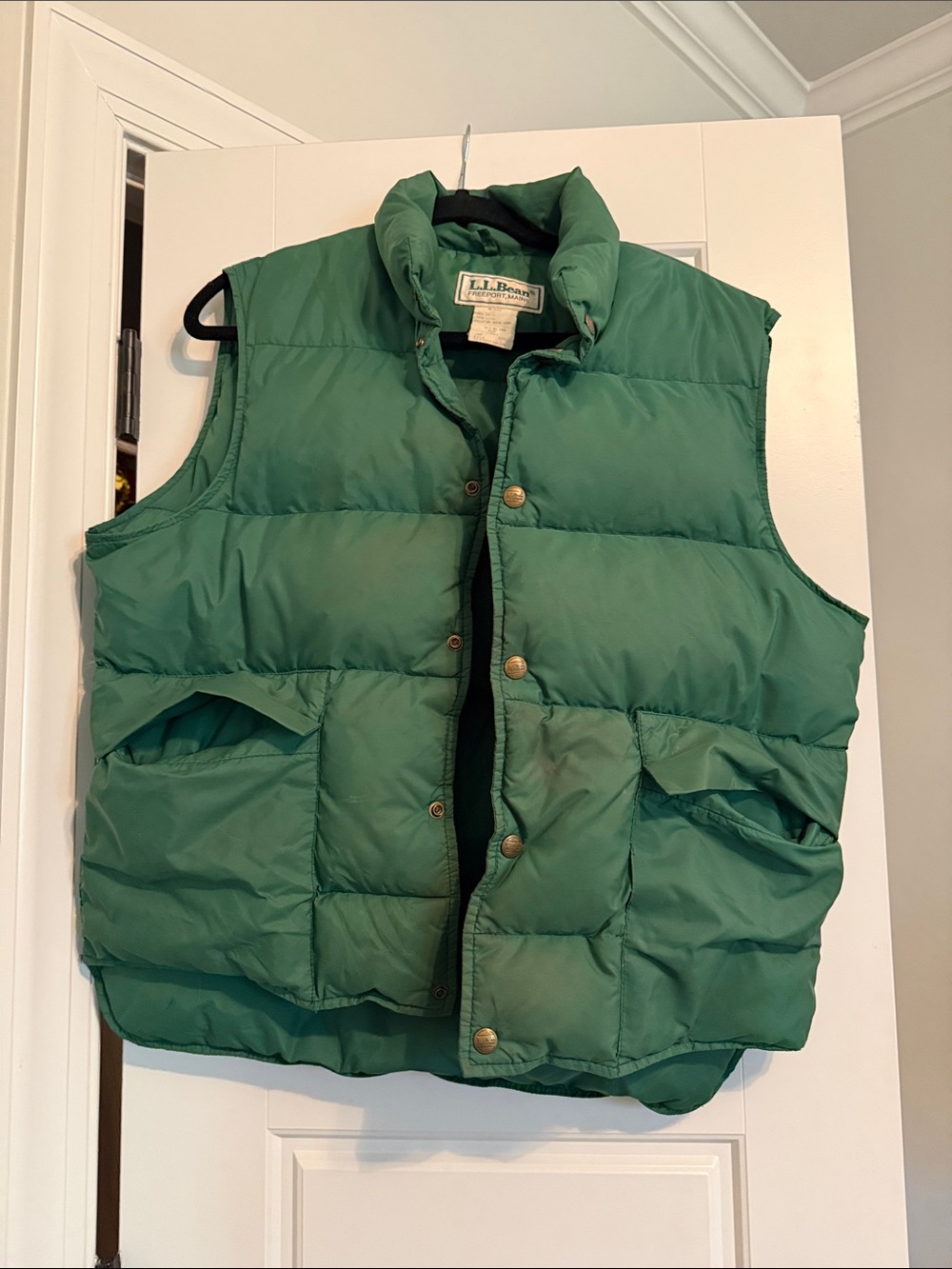 Vintage L.L.Bean Emerald Green Quilted Down Vest